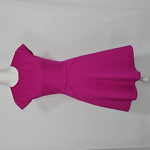 Ted Baker Magenta Scuba Fit And Flare Dress 1/US 4 - Picture 2 of 7